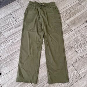 Jekaoyi NWT Olive Green Nylon/Rayon Leisure Pants, Women's Size Small